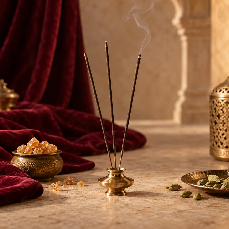 Maharaja incense sticks with fragrance-inspired styling