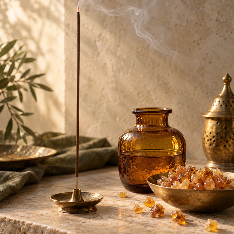 Amber · long-burning agarbatti