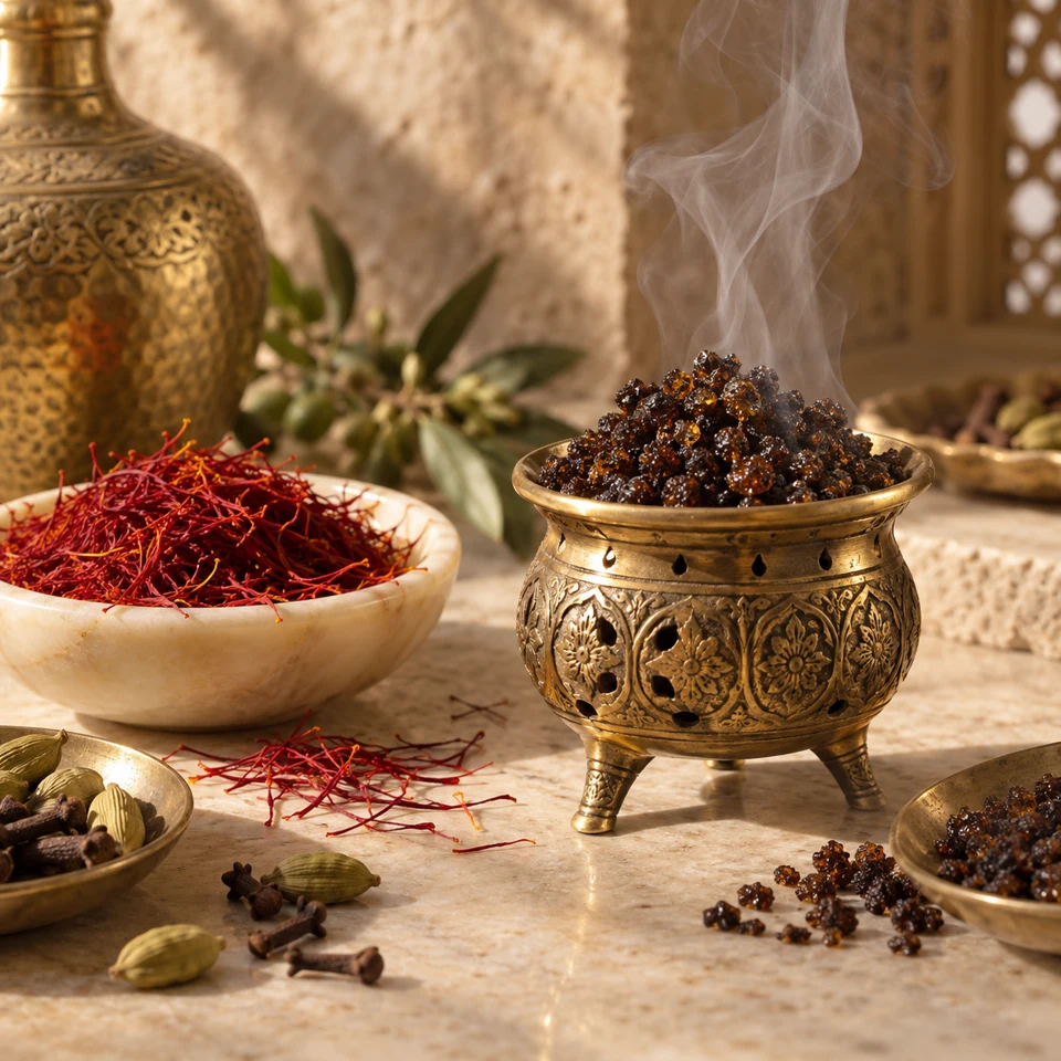 Saffron · muattar incense